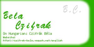 bela czifrak business card